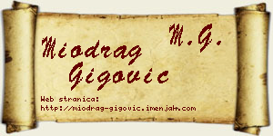 Miodrag Gigović vizit kartica